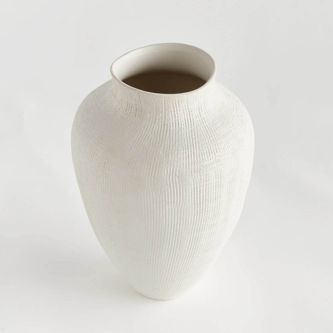 Modern Matte White Ceramic Vase - Small Decorative Accent