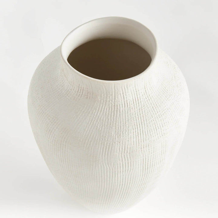 Modern Matte White Ceramic Vase - Small Decorative Accent