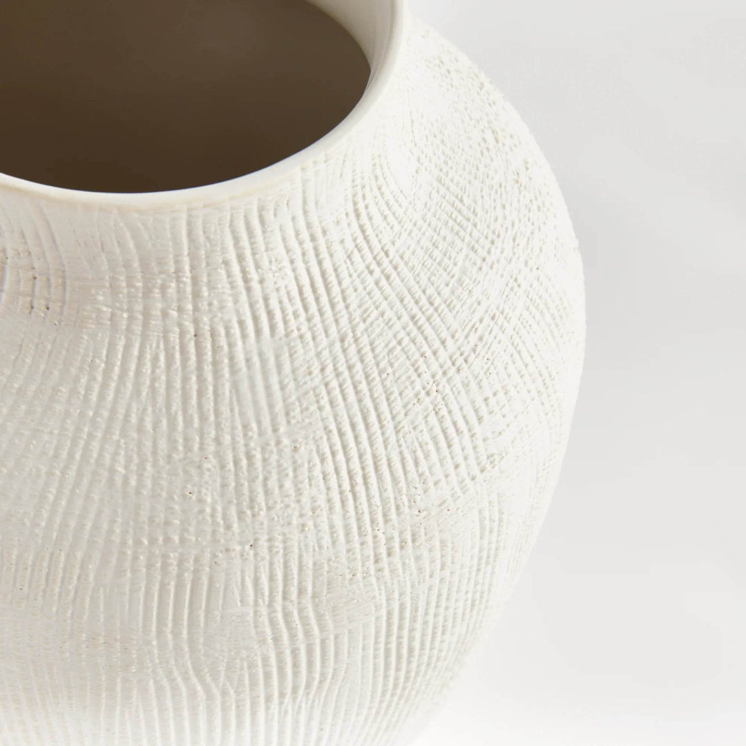 Modern Matte White Ceramic Vase - Small Decorative Accent