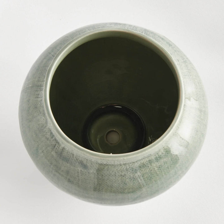 Modern Sage Green Ceramic Vase - Stylish Home Accent