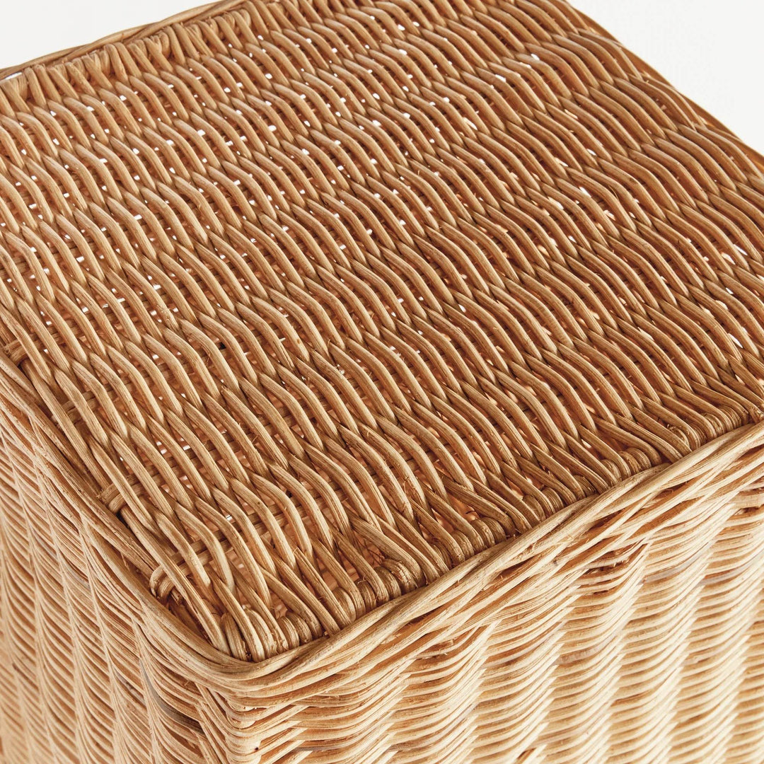 Natural Rattan Boho Pedestal - Tall Decorative Stand