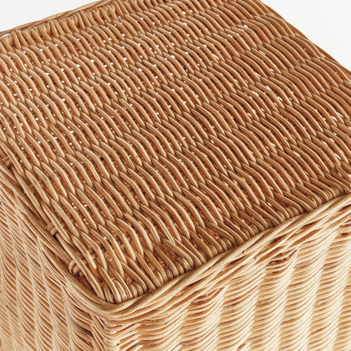 Natural Rattan Boho Pedestal - Tall Decorative Stand