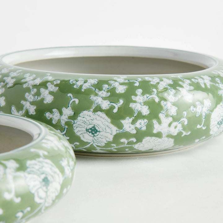 Imperial Lotus Low Pots Large, Set Of 4 – Modern Organic
