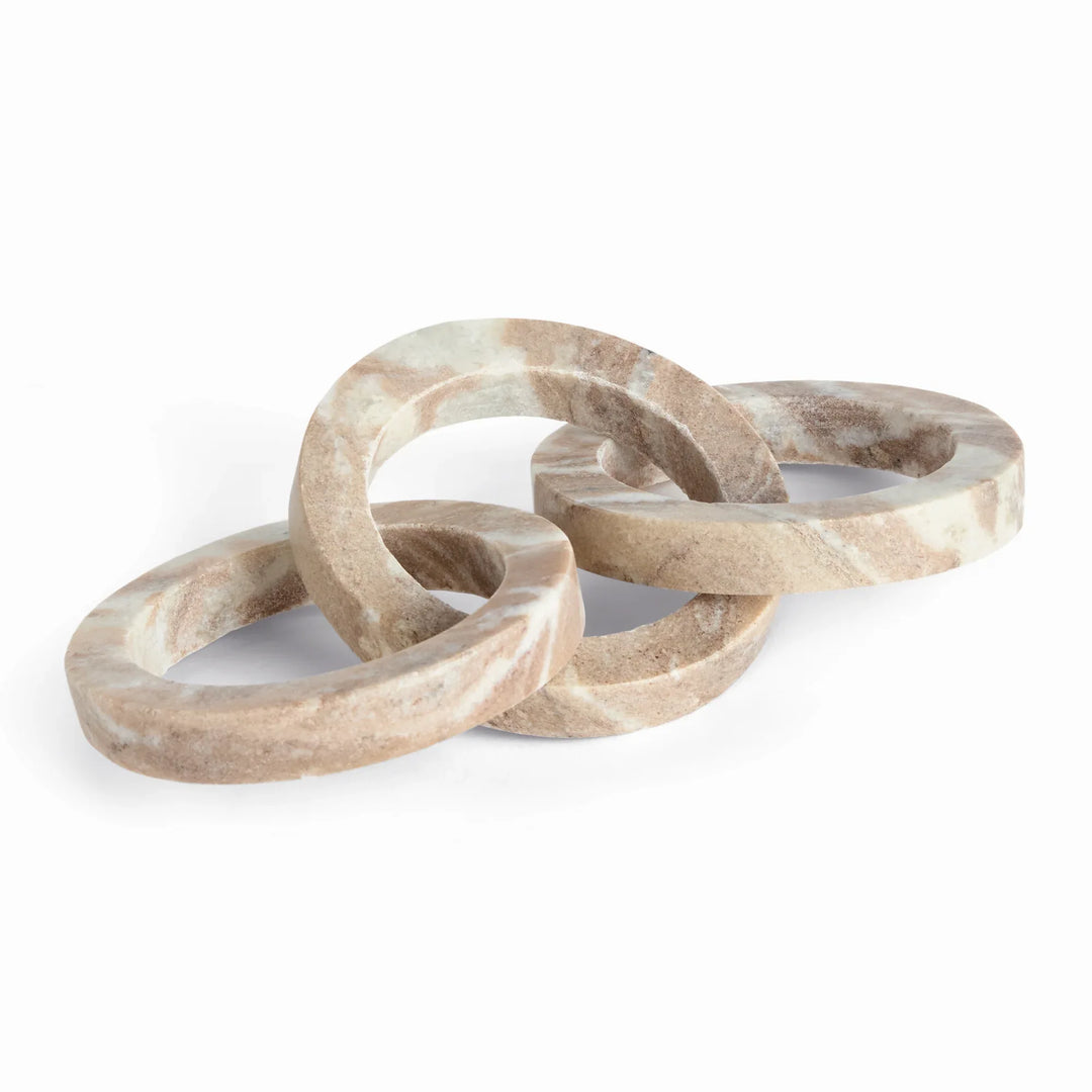 Janelle Marble Link Sculpture – Modern Organic