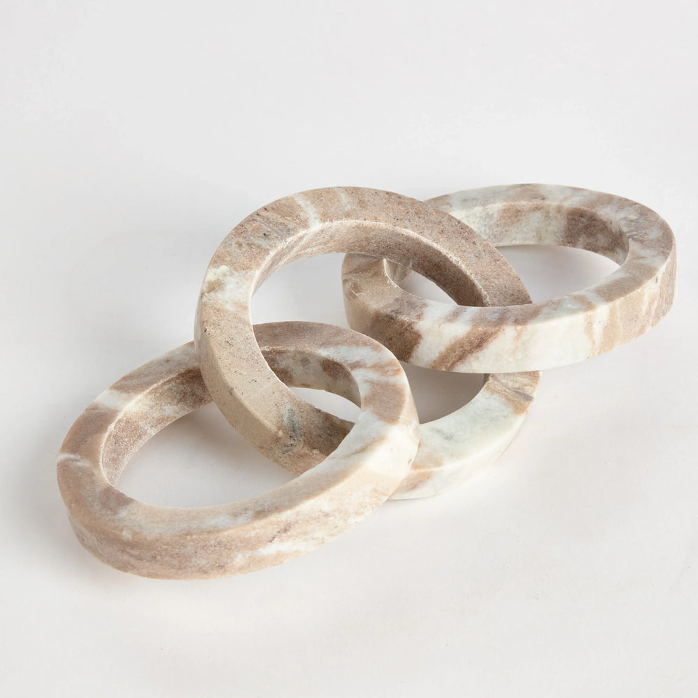 Janelle Marble Link Sculpture – Modern Organic