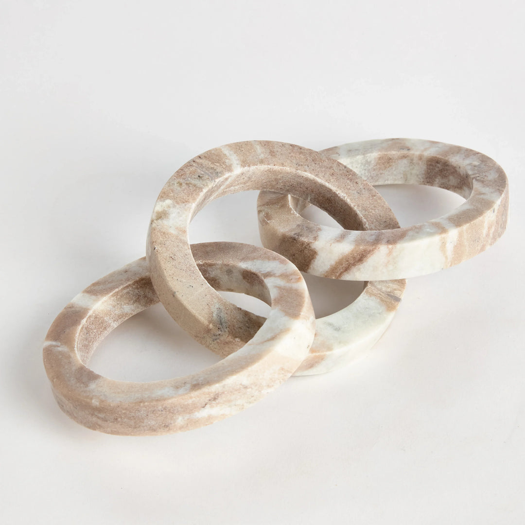 Janelle Marble Link Sculpture – Modern Organic