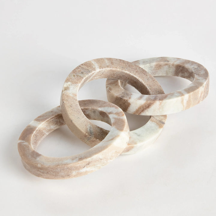 Janelle Marble Link Sculpture – Modern Organic