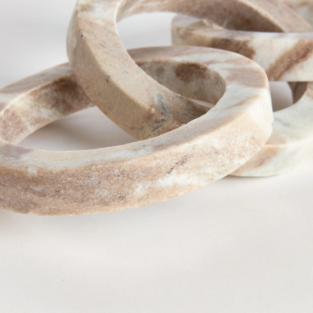 Janelle Marble Link Sculpture – Modern Organic