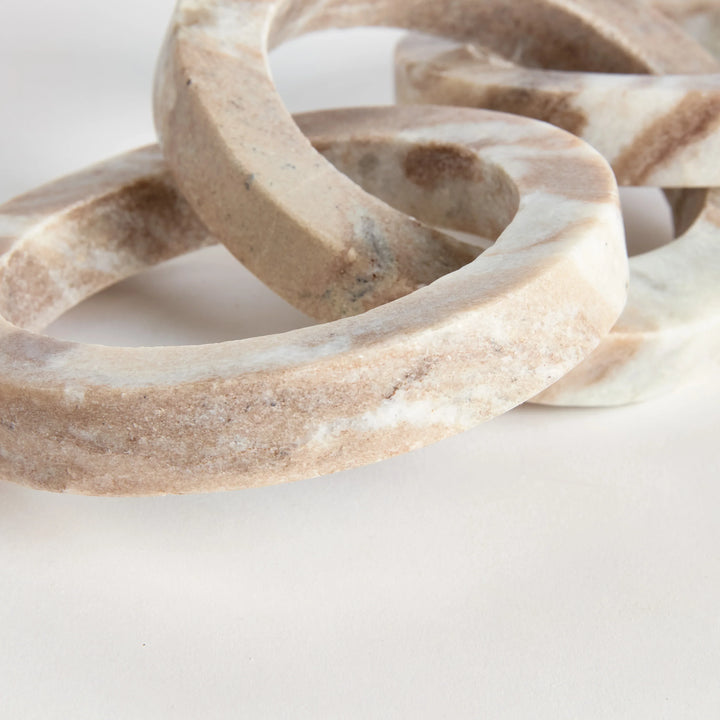 Janelle Marble Link Sculpture – Modern Organic