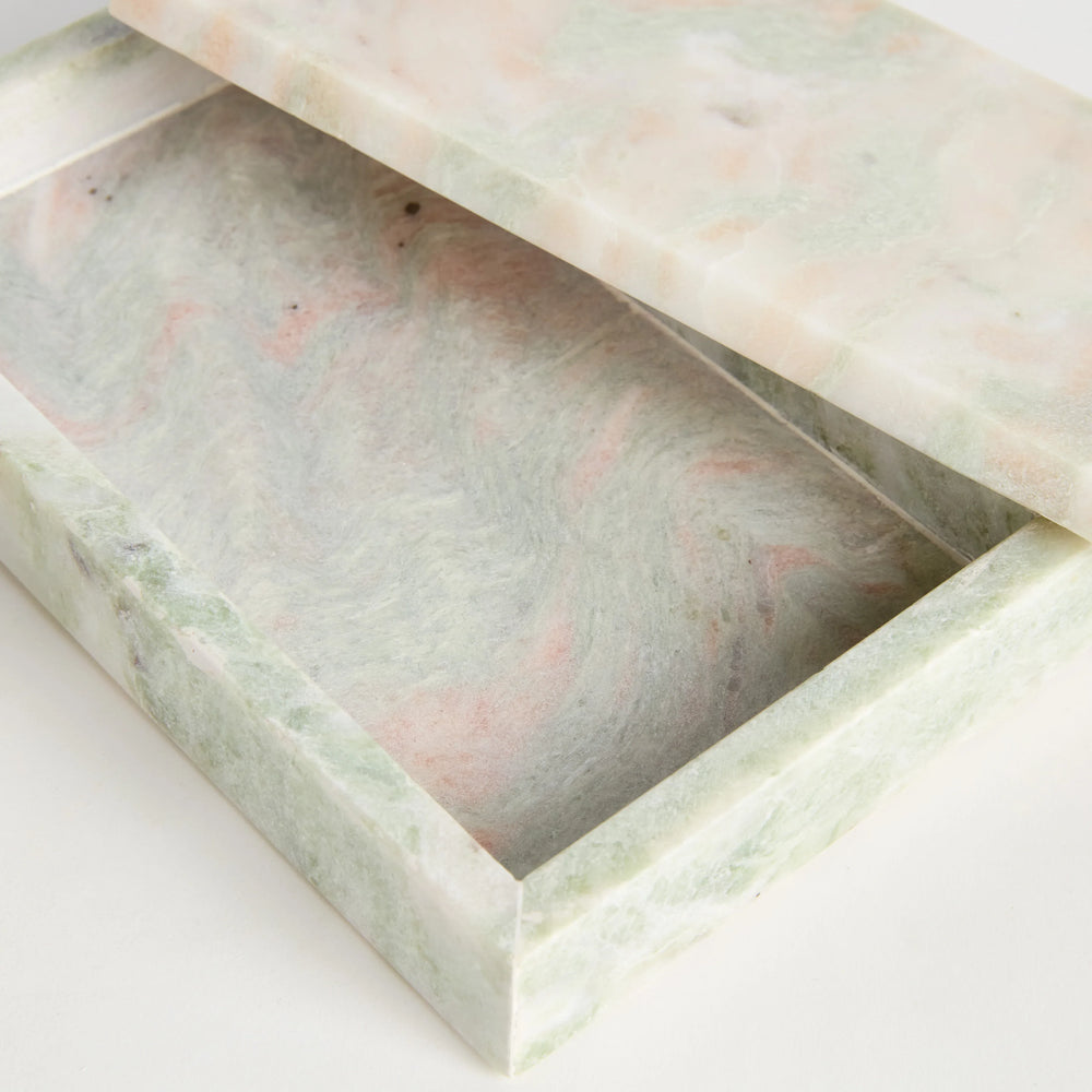 Johanna Marble Lidded Boxes, Set Of 2 – Modern Organic