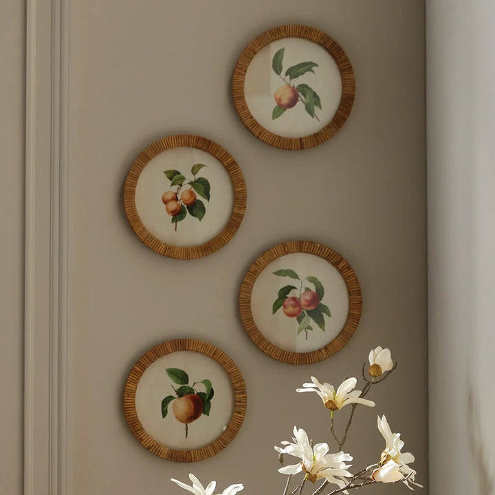 Peach Cuttings Round Petite Prints, Set Of 4 – Modern Organic
