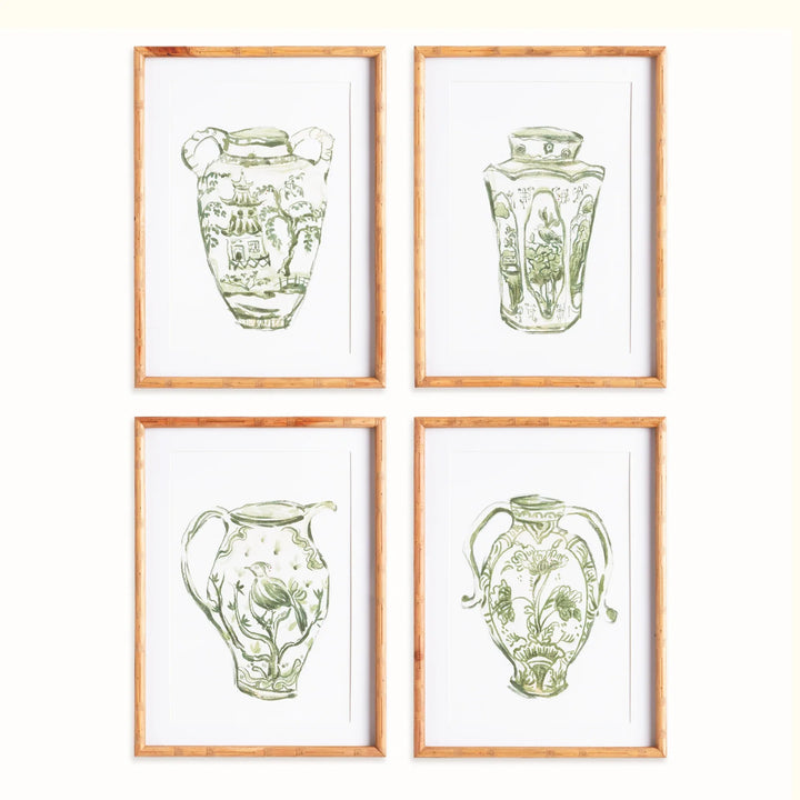 Chinoiserie Jar Prints, Set Of 4 – Modern Organic