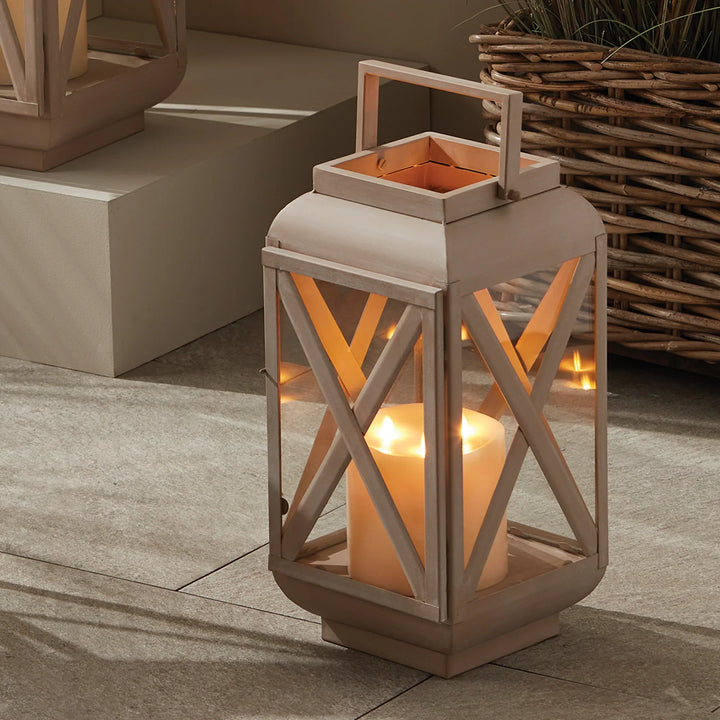 Pietra Outdoor Lantern Small – Modern Organic