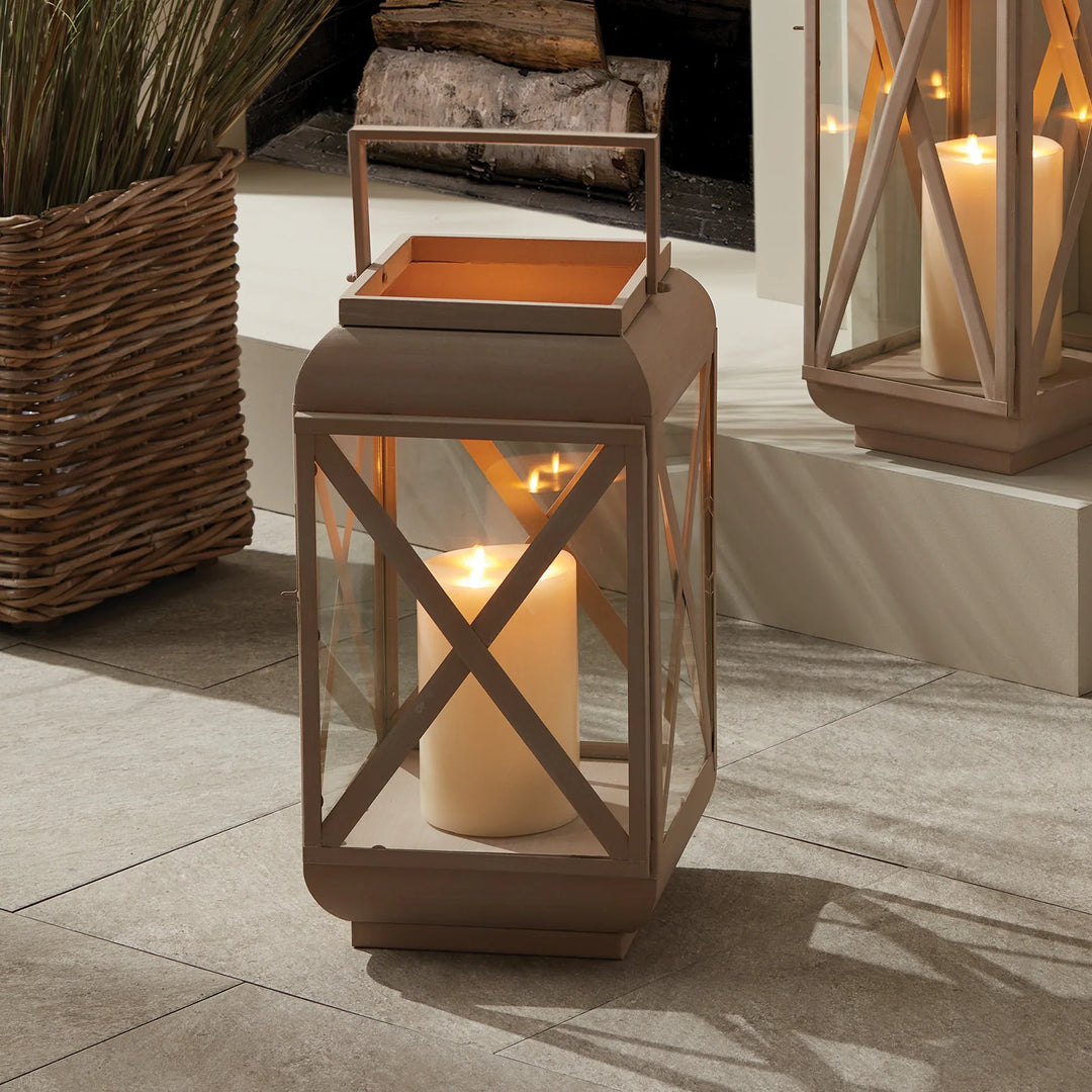 Pietra Outdoor Lantern Medium – Modern Organic