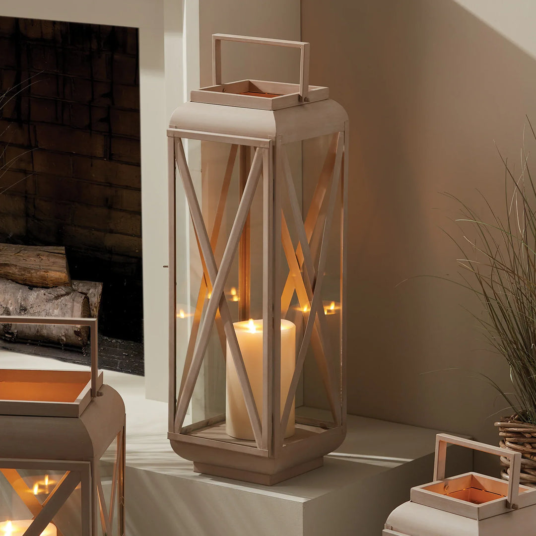 Pietra Outdoor Lantern Large – Modern Organic