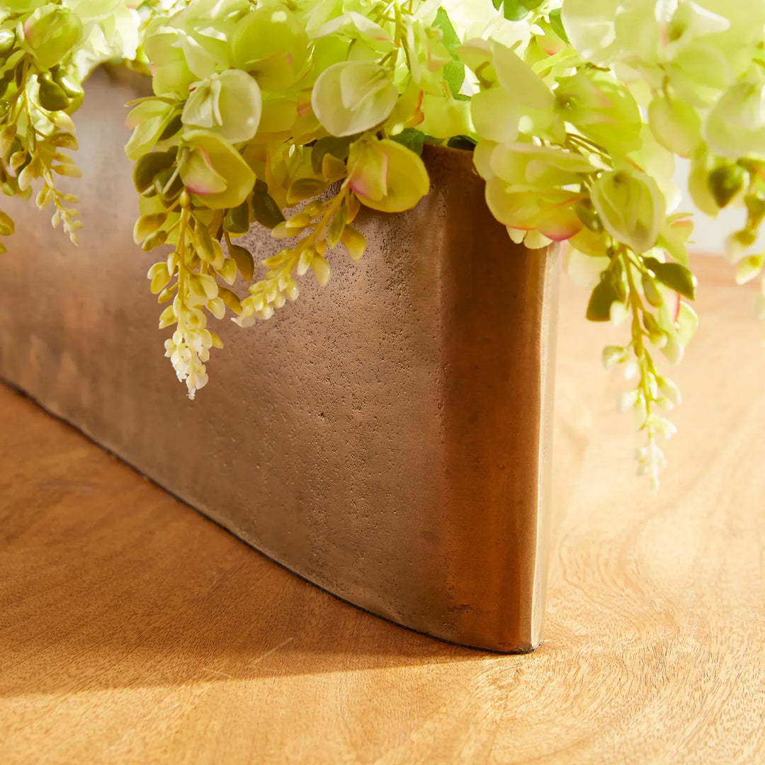 Narrow Vase in Antique Brass