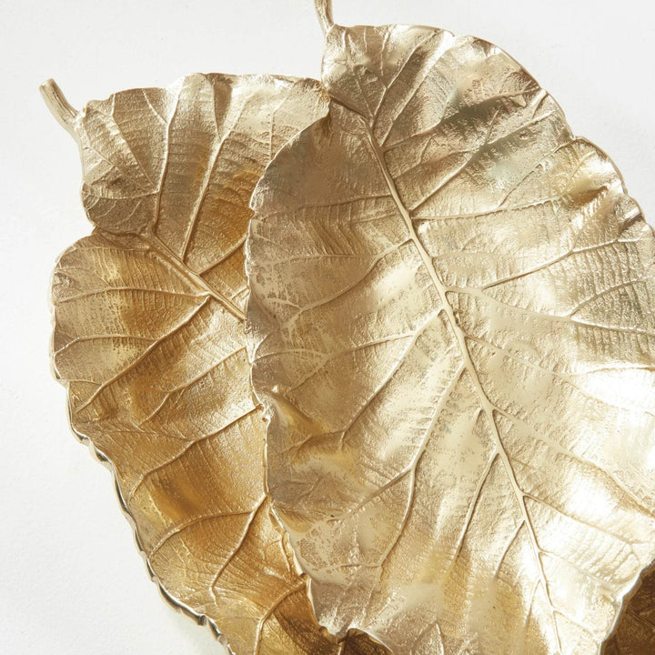 Gold Allegra Grand Leaf Tray