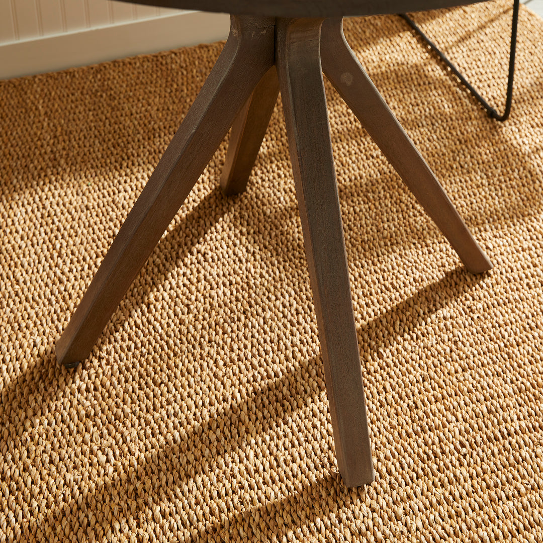 Mid-Century Mango Wood Café Table with Grey Wash Finish