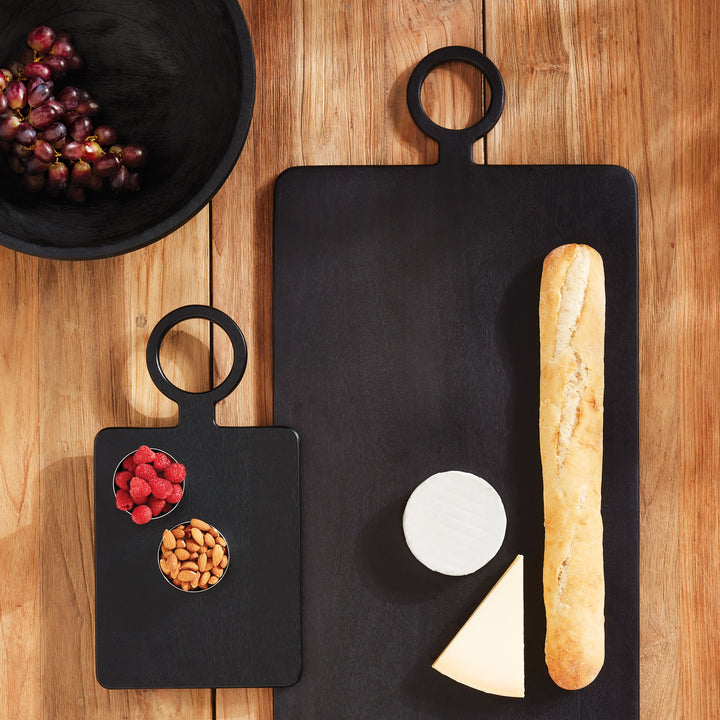 Black Mango Wood Serving Board for Charcuterie and Entertaining