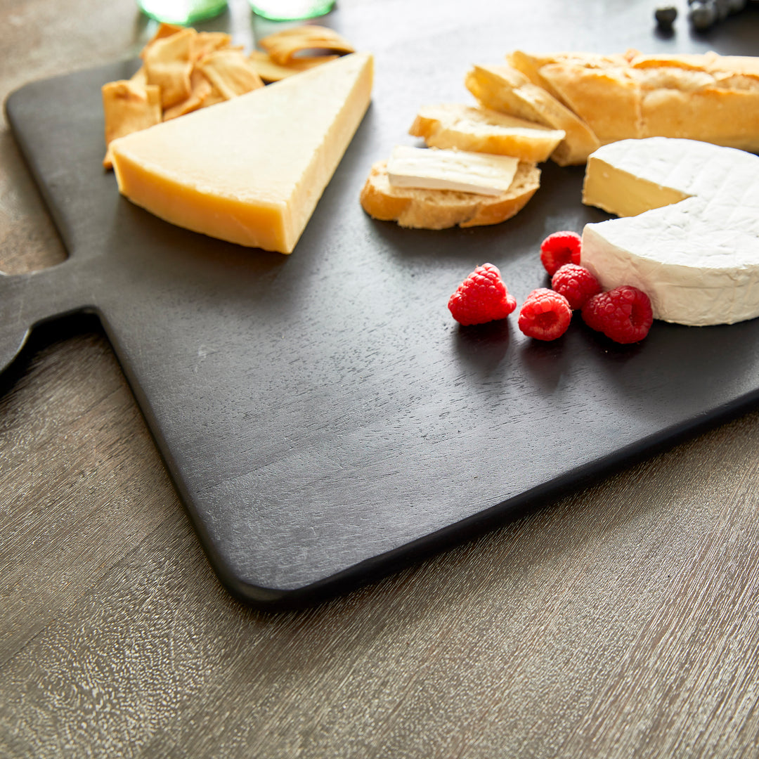 Black Mango Wood Serving Board for Charcuterie and Entertaining