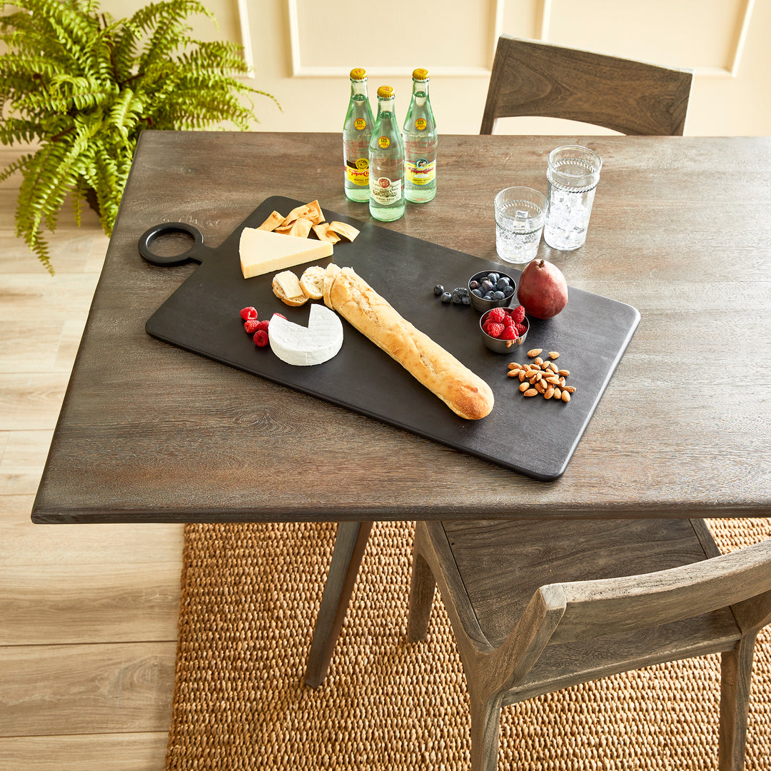 Black Mango Wood Serving Board for Charcuterie and Entertaining