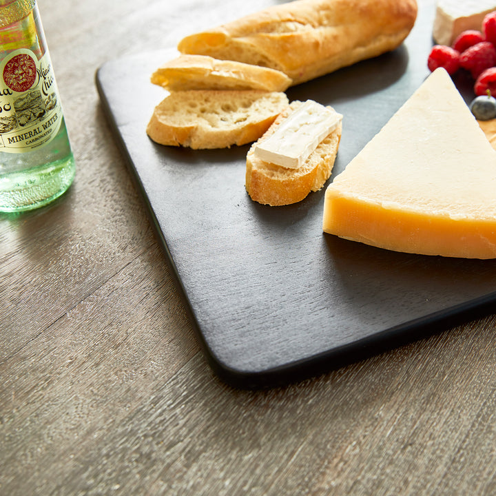 Medium Black Mango Wood Serving Board for Charcuterie