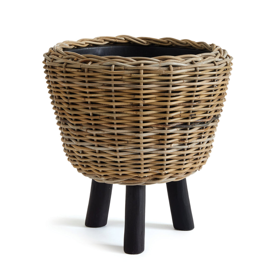 Large Handwoven Rattan Plant Riser