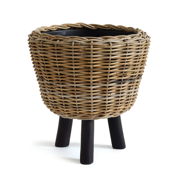 Large Handwoven Rattan Plant Riser