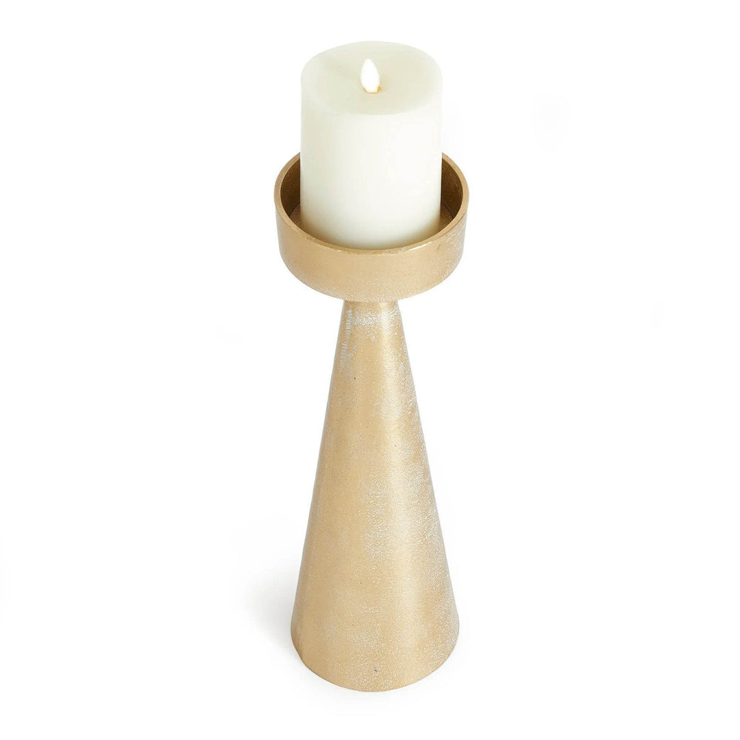 Large Elegant White Ash Gold Large Candle Stand for Home Decor