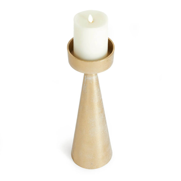 Large Elegant White Ash Gold Large Candle Stand for Home Decor