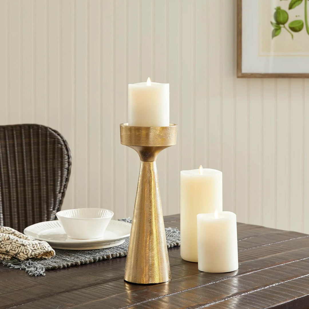 Elegant Small Candle Stand with White Ash Finish