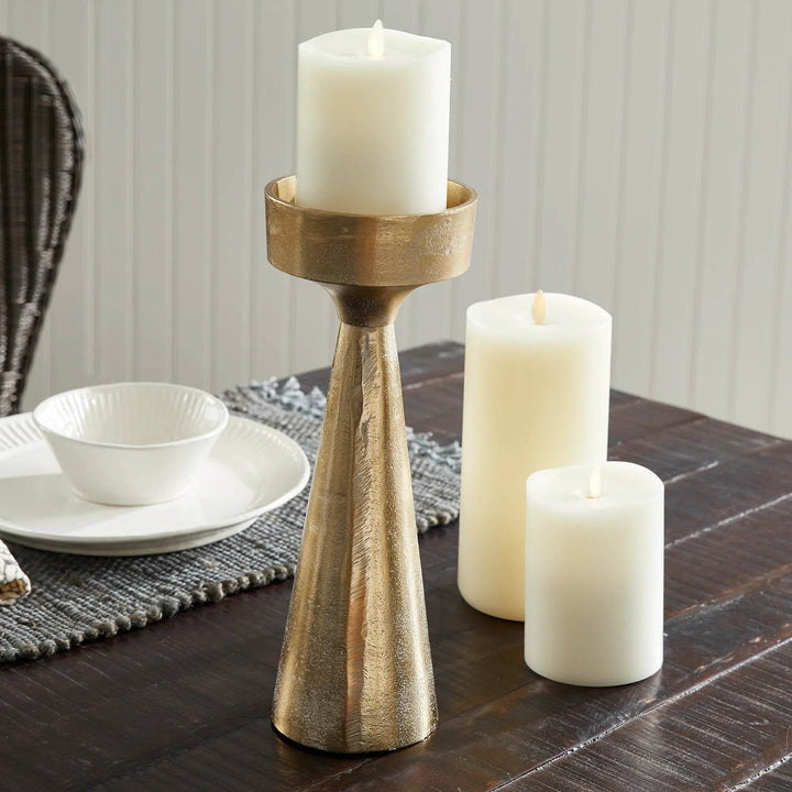 Elegant Small Candle Stand with White Ash Finish
