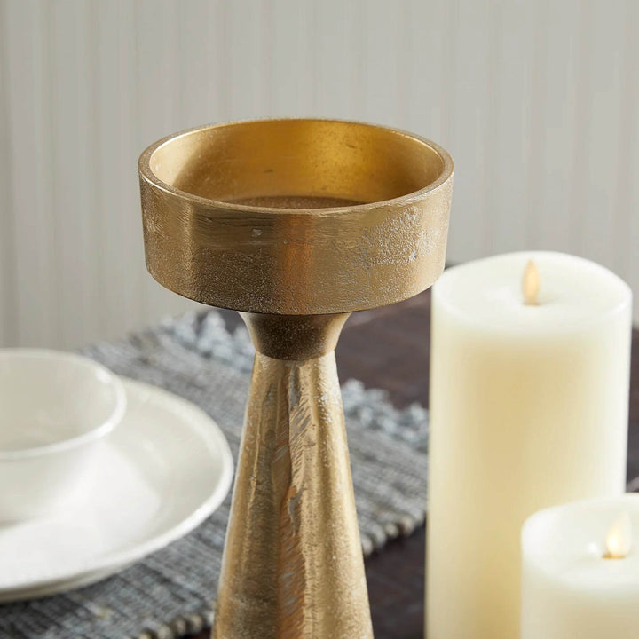 Elegant Small Candle Stand with White Ash Finish