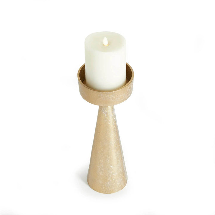Elegant Small Candle Stand with White Ash Finish