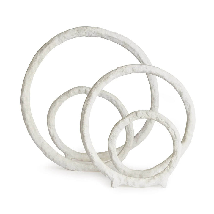 Modern White Abstract Circular Sculptures