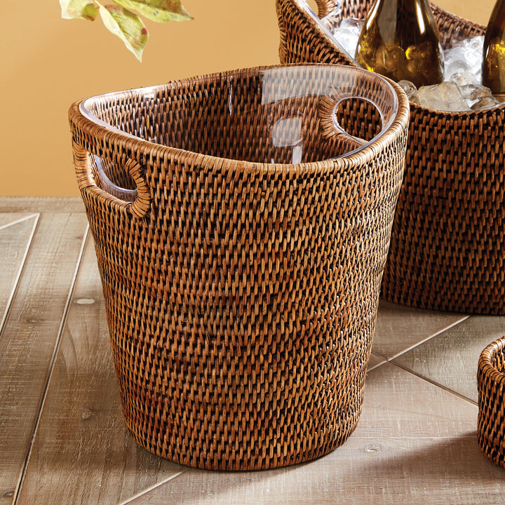 Burma Brown Rattan Beverage Tub – Stylish & Durable