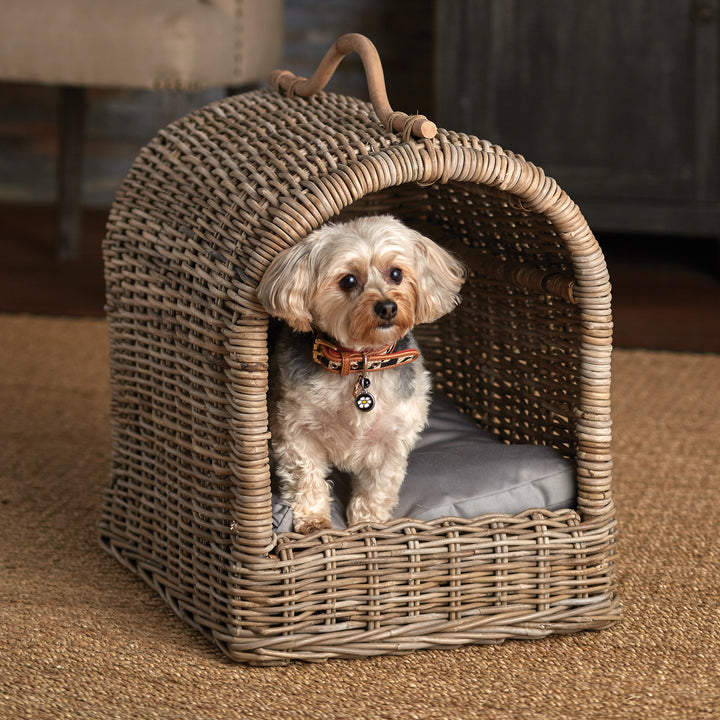 Cozy Dove Gray Canopy Bed for Cats and Dogs