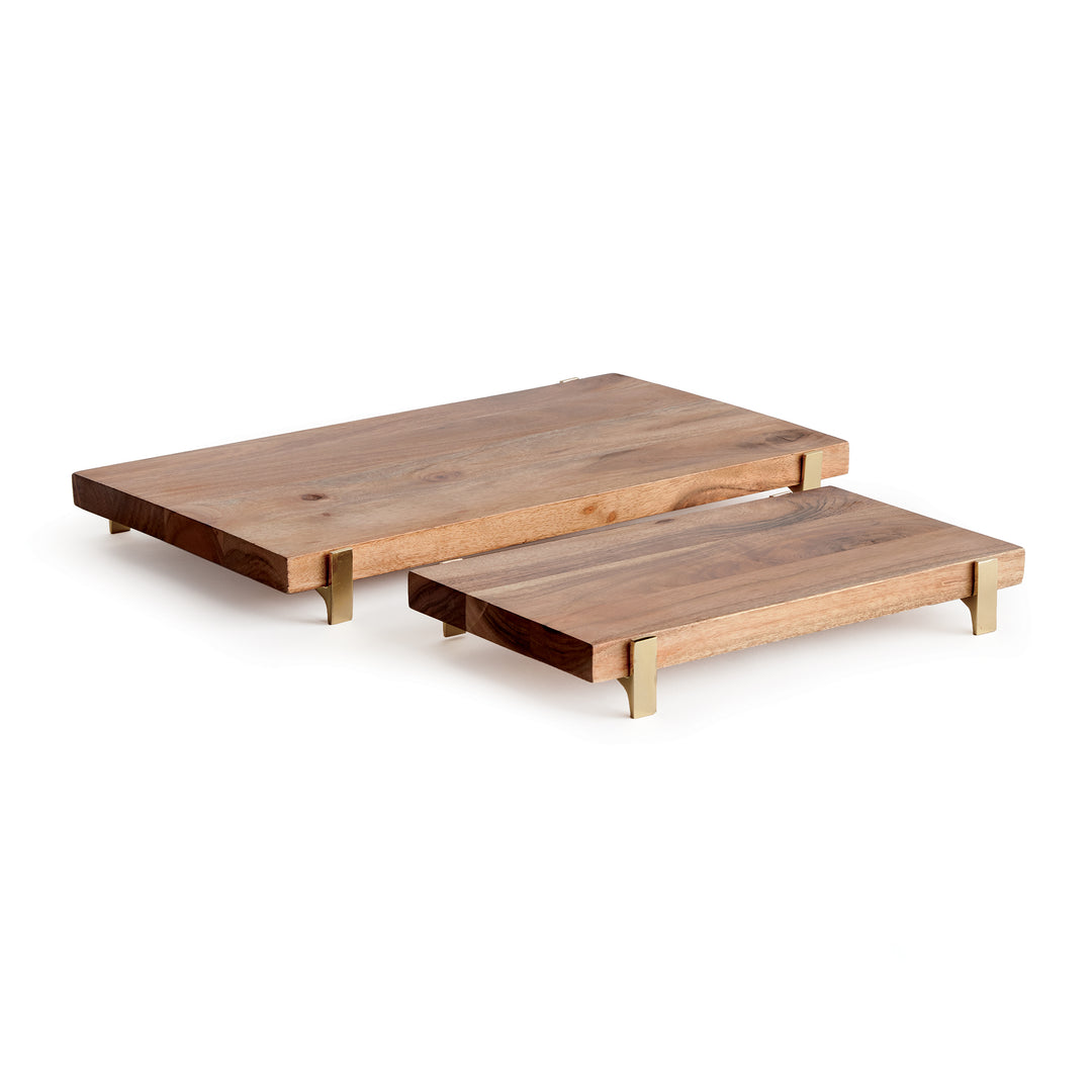 Elegant Acacia Wood Serving Board Set