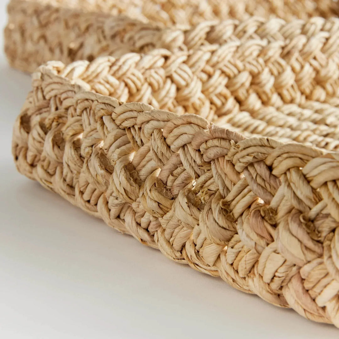 Abaca Braid Abaca French Braid Rectangular Trays - 2 Pc – Delamere Design