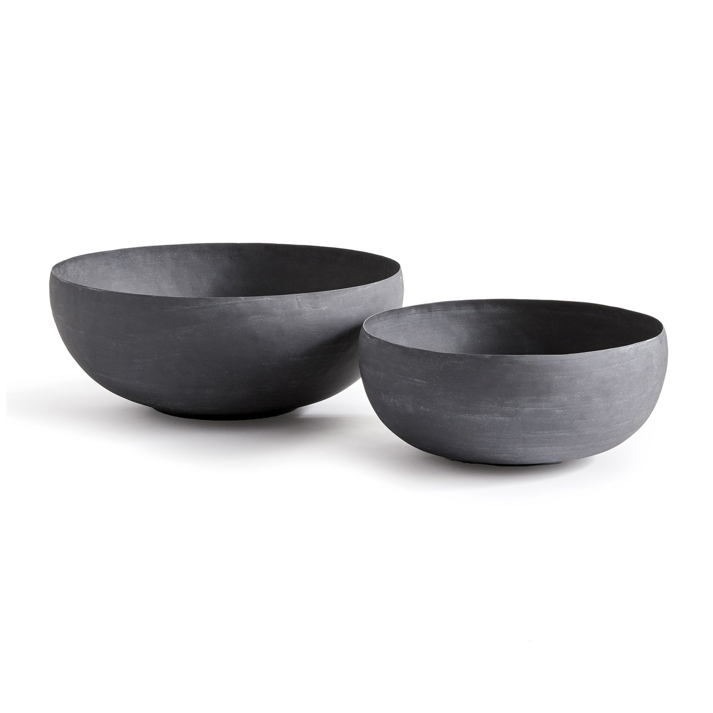 With  a look reminiscent of an aged European zinc, these decorative bowls are made to maintain the original finish over time, even when exposed to the elements. Durable as well as beautiful. How brilliant! Fill with natural or ceramic orbs, or display as is for a simply beautiful accent.