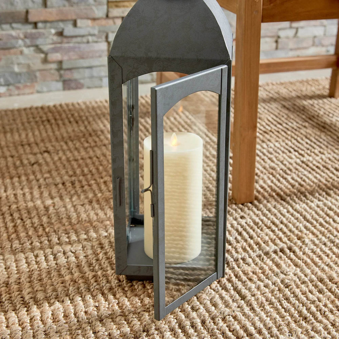 Antoinne Outdoor Gray Lantern Large - Delamere Design