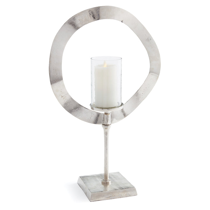 Tall Silver Candle Stand Sculpture for Elegant Displays