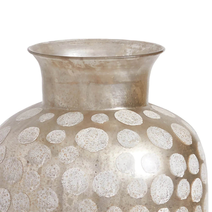 Small Antiqued Mercury Glass Vase - Vintage Elegance