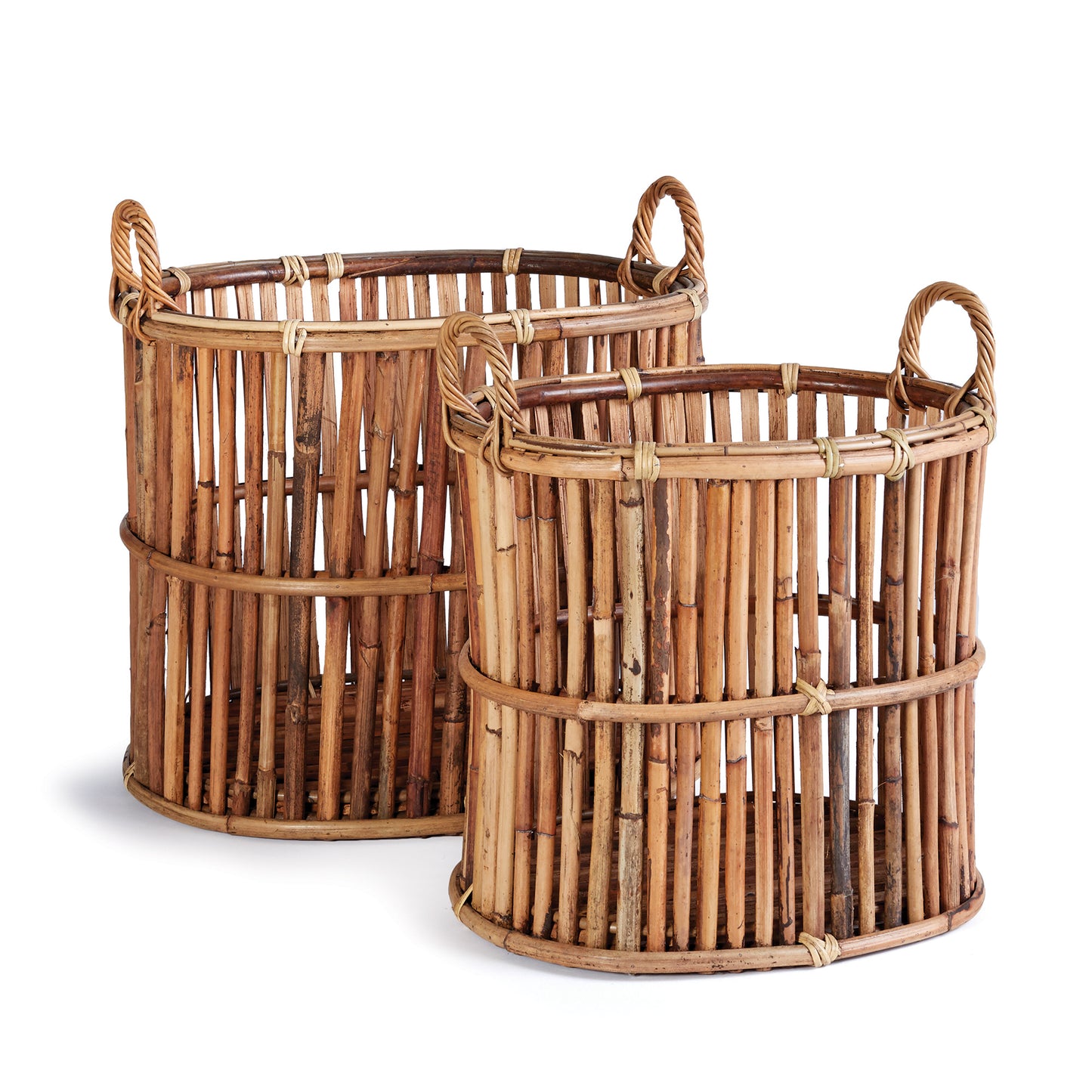 Made of sustainable bamboo, the Talan Baskets have a warm but modern aesthetic. The open weave is a nice touch, a great storage solution for bathroom or playroom.