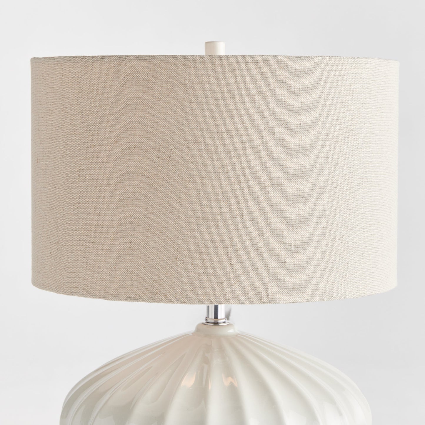 Crafted with intricate detail, the Lillet White Table Lamp boasts a curved ceramic base that sets it apart. Its grand scale and sweeping design make it a striking focal point in any transitional space. Unique, versatile, and elegant, this table lamp is a must-have for any lighting enthusiast.