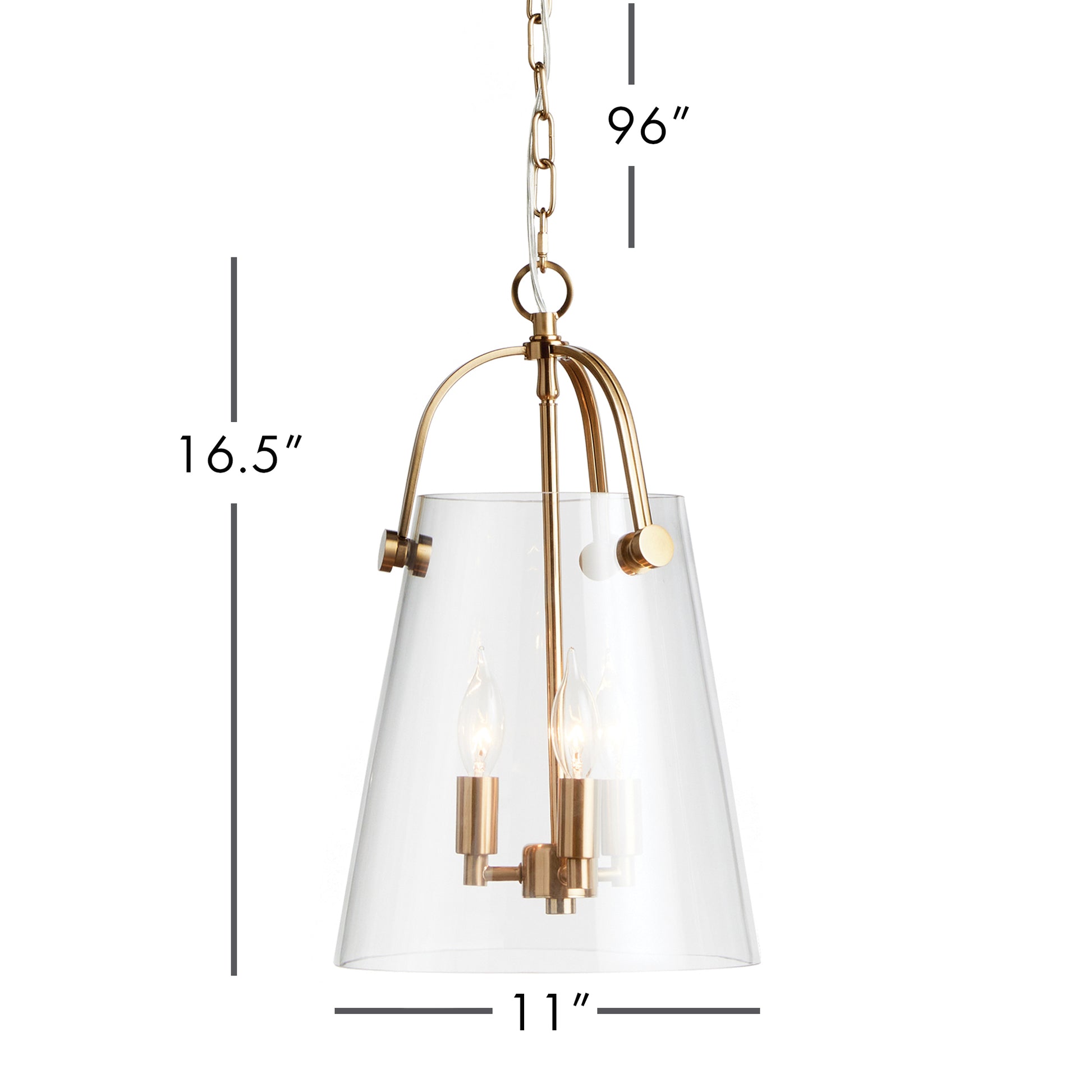 Crafted with a custom glass mold, the Capra Gold Chandelier Light Small boasts a clever design decision. The top gold metal detail passes through the glass, resulting in a distinctive appearance. Its iron and glass construction ensures a well-proportioned and durable chandelier. With a ceiling mount and the ability to hold three bulbs, this piece adds a touch of luxury to any space. Elevate your decor with this sophisticated and chic lighting option.