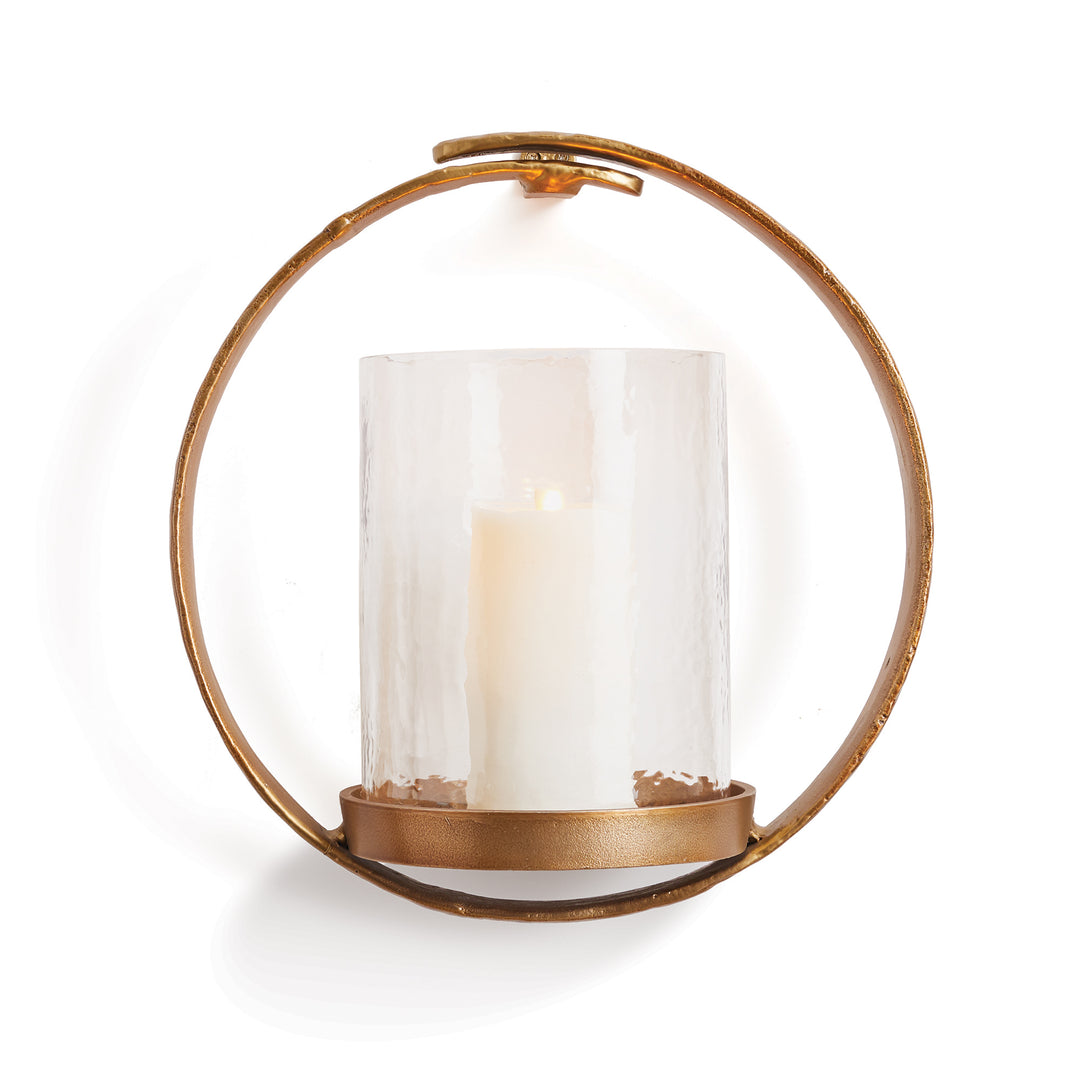 Burnished Gold Wall Candleholder Sconce