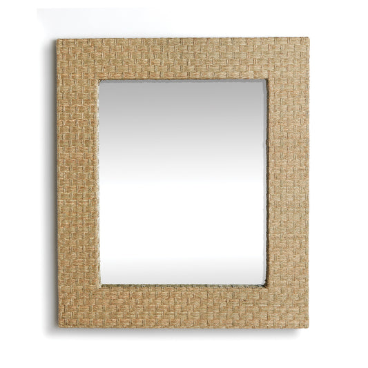Hand-woven by skilled artisans, this well-scaled mirror is made with sustainably harvested abaca. An all natural, fresh look for beach house or summer cottage or any casual setting.