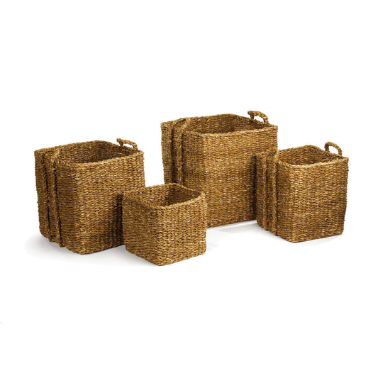 Seagrass is double-walled baskets that are supple, not stiff. Naturally beautiful. Great for the beach, or anywhere that needs a sharp storage solution.