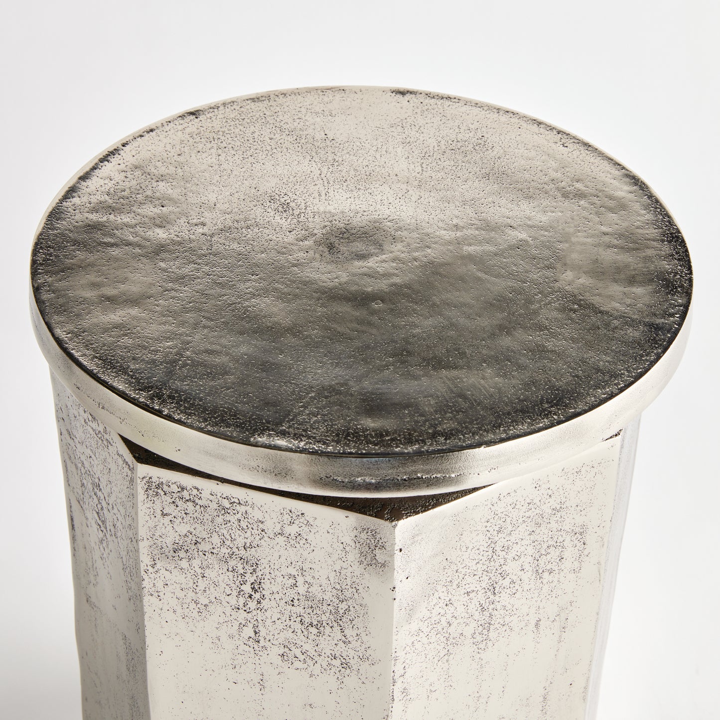 Ameer Silver Accent Stool